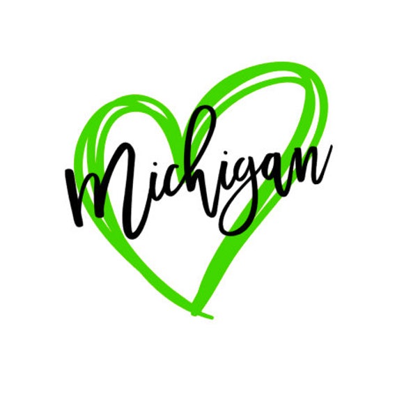 Michigan Heart SVG Etsy