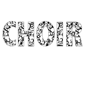 Notes de musique chorale SVG/PNG