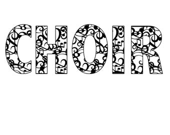Choir Music Notes SVG/PNG