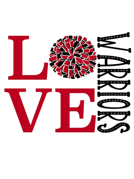 Love Warriors Cheer Svg Etsy