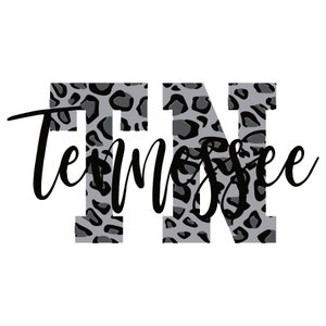 Tennessee Cheetah/leopard Glitter and No Glitter SVG Silver/blue - Etsy