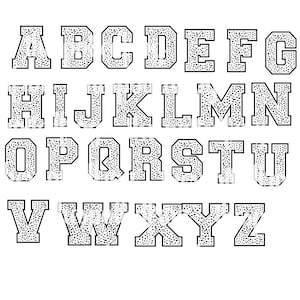 Conjunto de letras do alfabeto dálmata PNG