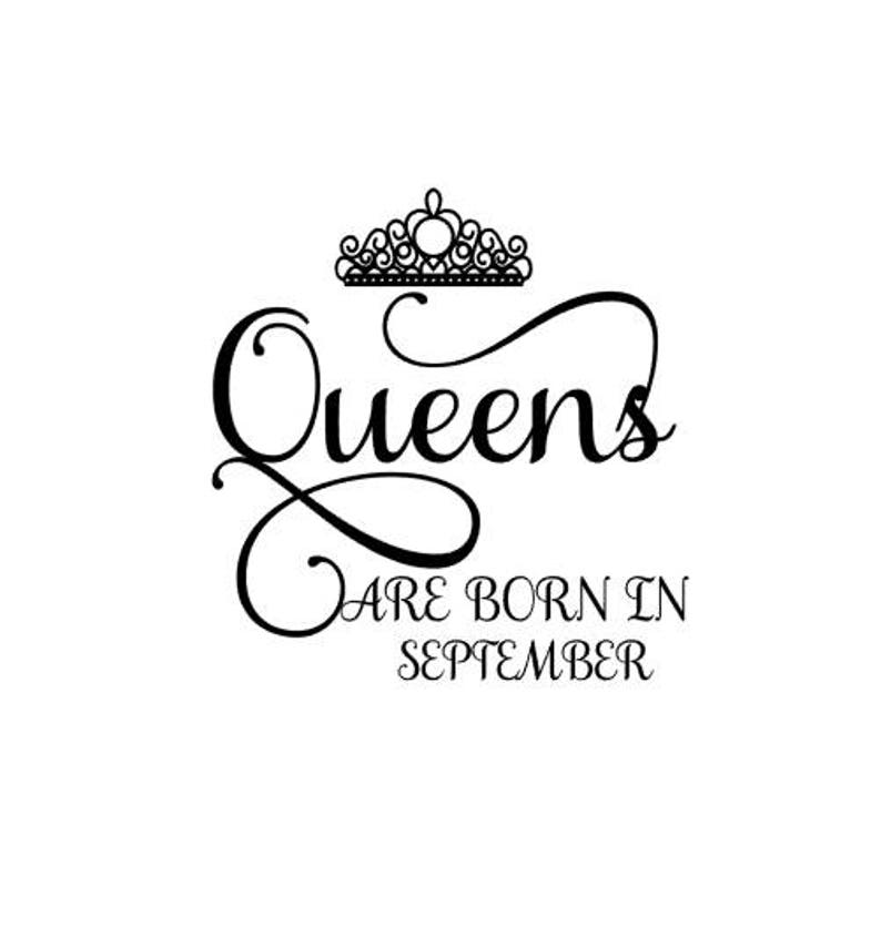 Queens are Born in September SVG Crown image 1