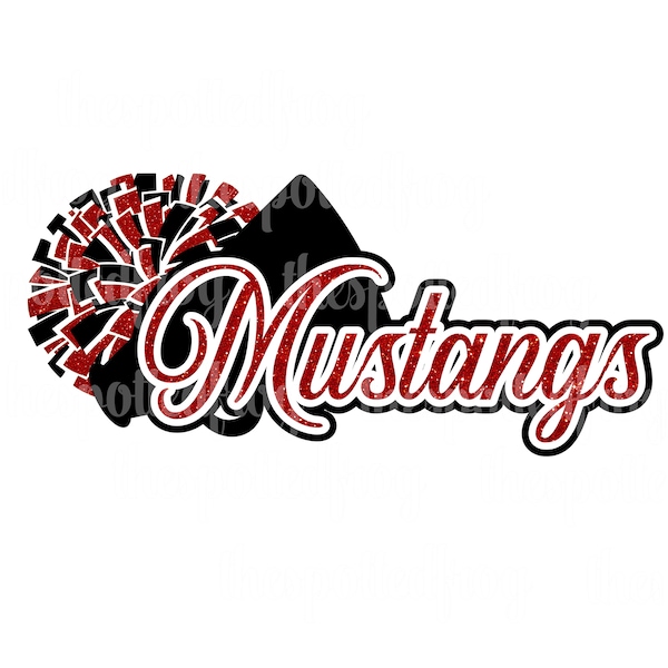 Mustangs Glitter Cheer PNG/SVG