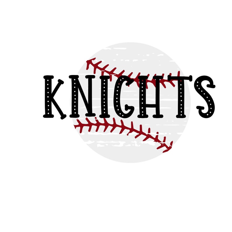 Download Knights Distressed Baseball SVG | Etsy