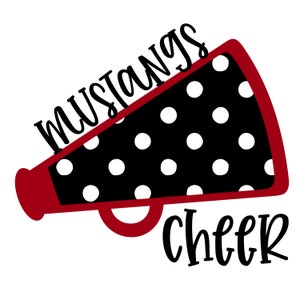 Mustangs Cheer Polka Dots SVG/PNG