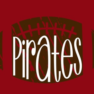 Pirates Distressed Football SVG