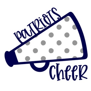 Patriots Cheer Polka Dots SVG/PNG