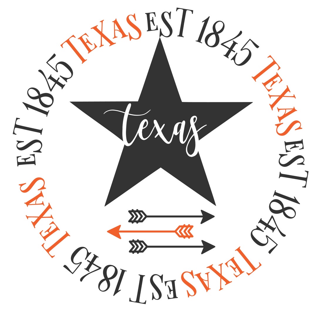Texas Est 1845 SVG/PNG Etsy