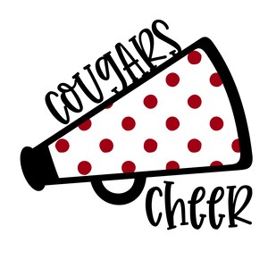 Cougars Cheer Polka Dots SGV/PNG