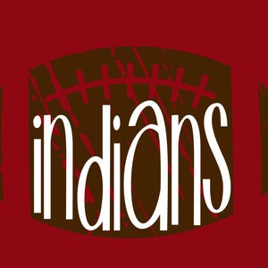 Indians Distressed Football SVG