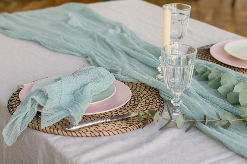 Cheese cloth napkins set Gauze napkins set Sage Green decor Etsy