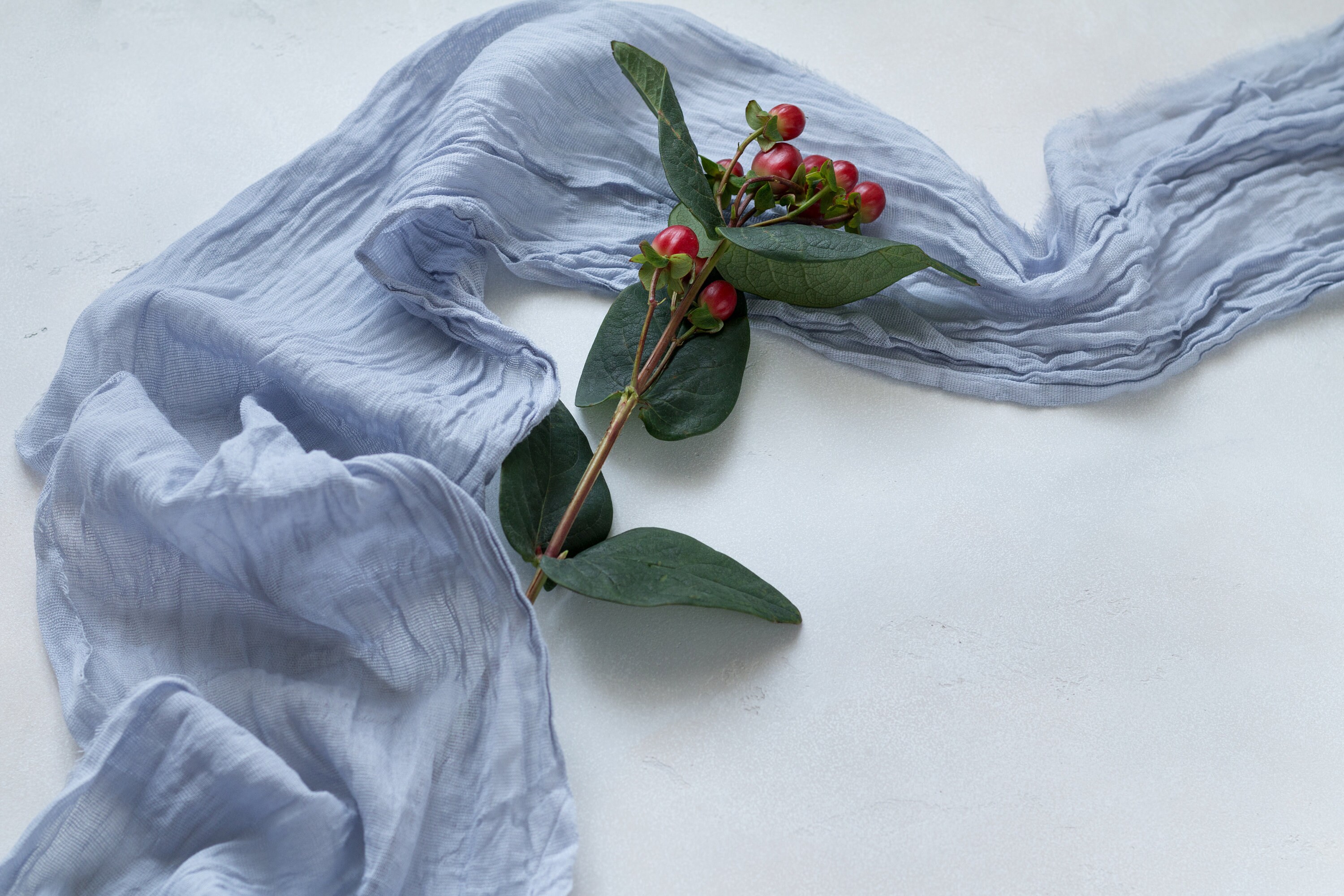 Hand dyed gauze cotton bridal bouquet ribbon Wedding decor Etsy