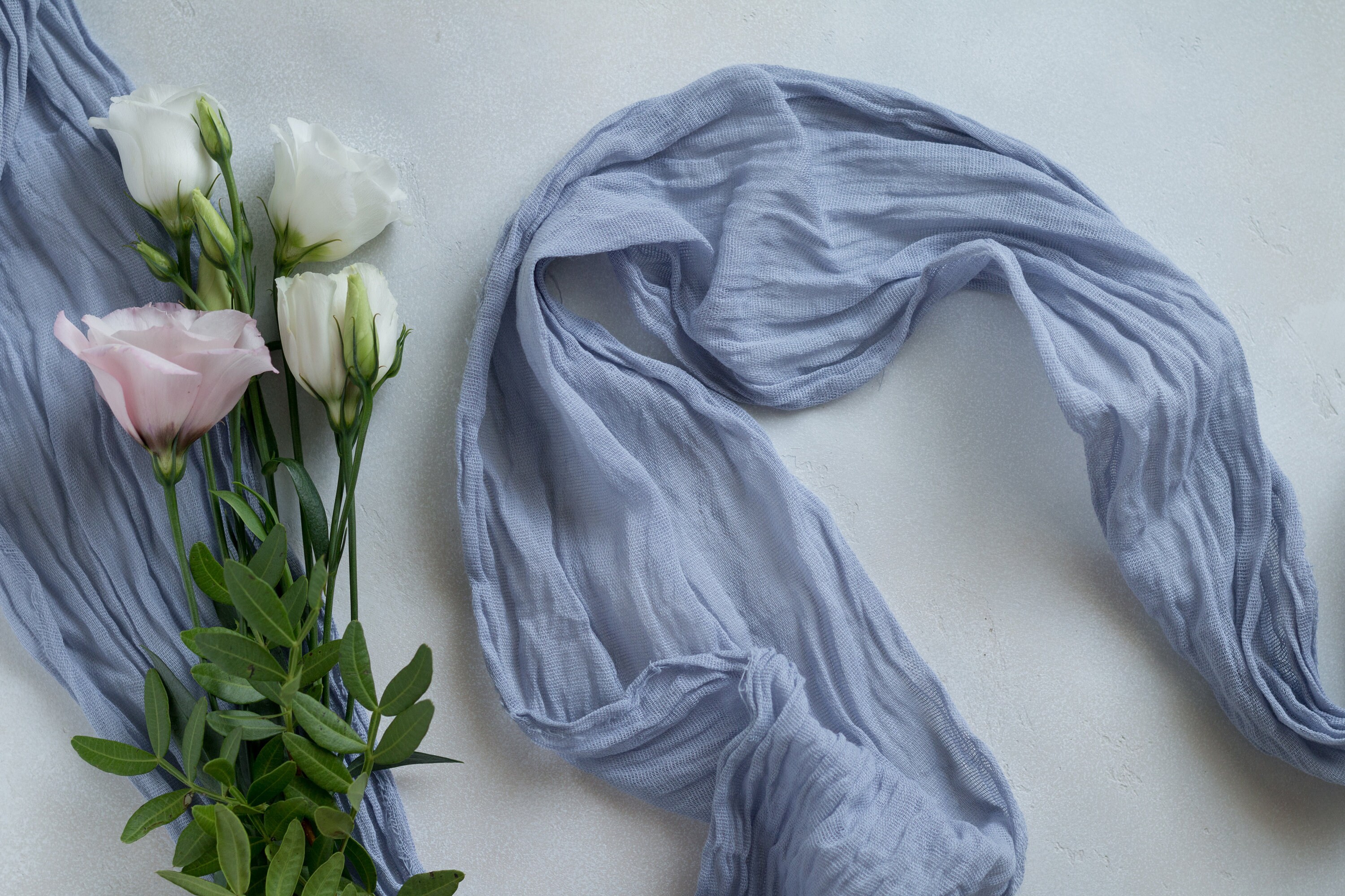 Hand dyed gauze cotton bridal bouquet ribbon Wedding decor Etsy