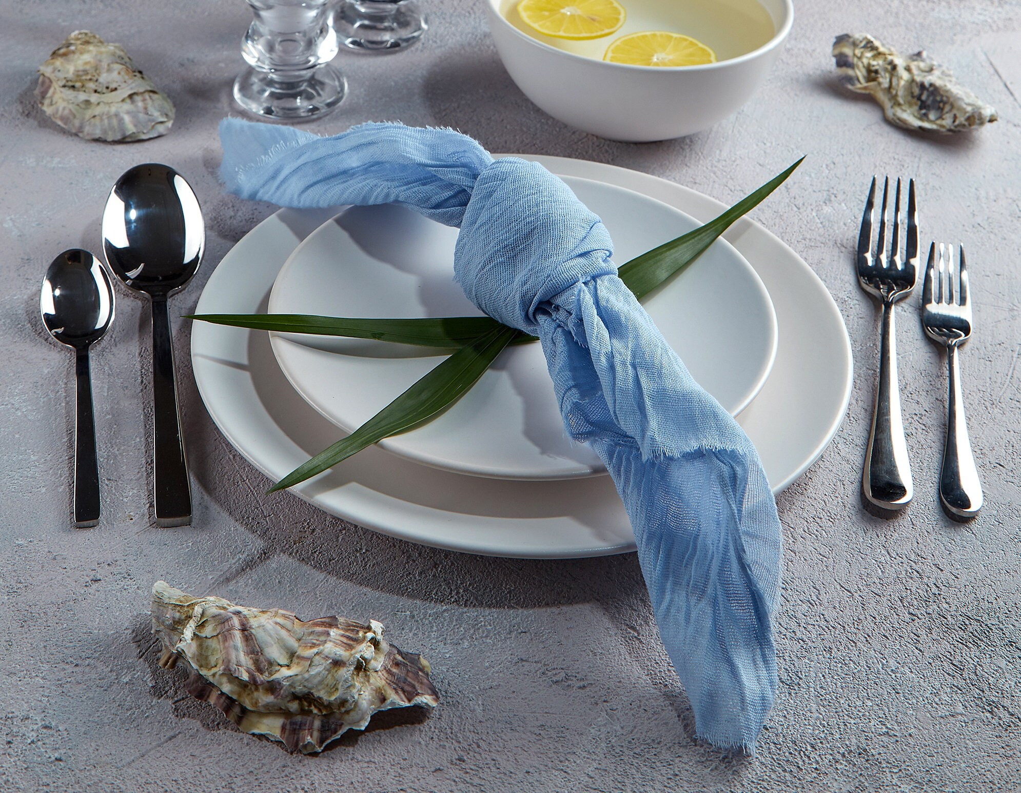 Cloth napkins bulk Dusty Blue Rustic Gauze napkin set Etsy