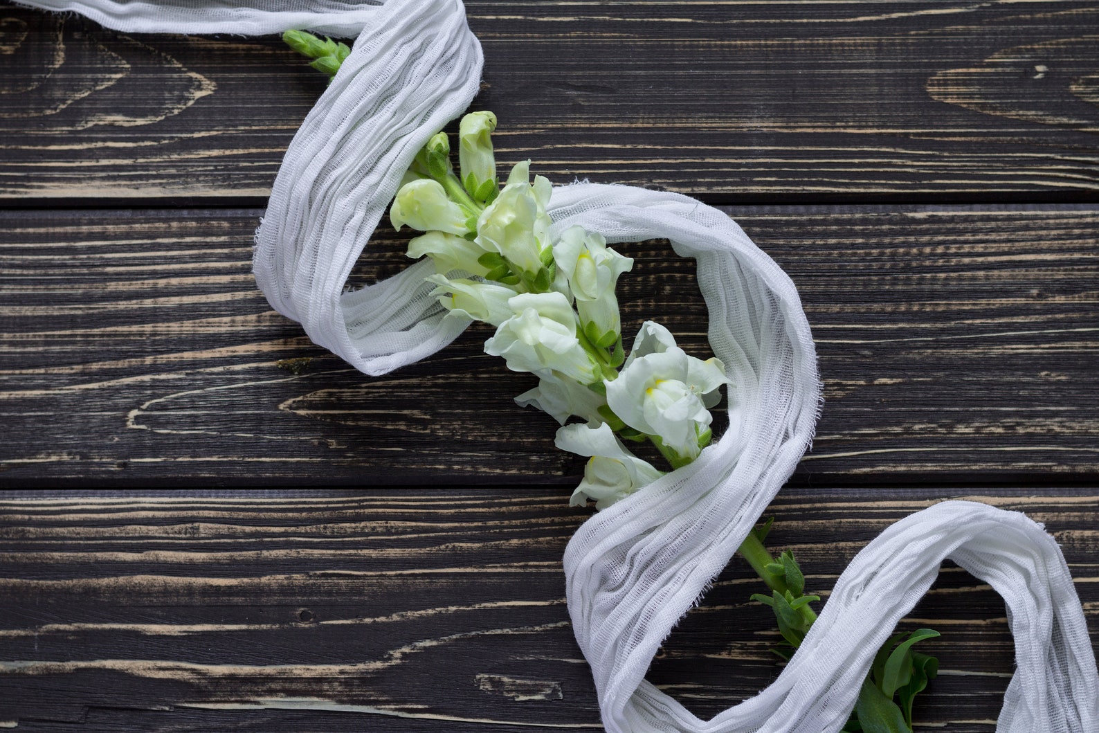 Hand dyed gauze cotton bridal bouquet ribbon Wedding decor Etsy