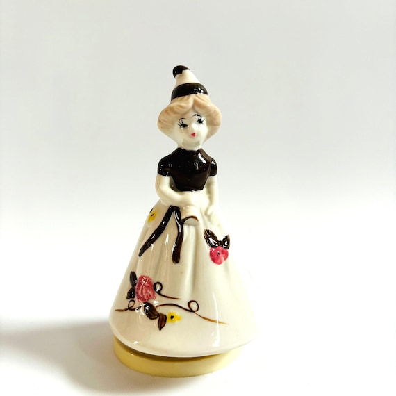 ヴィンテージ陶器製ガールオルゴール：三共回転フィギュア - Etsy 日本