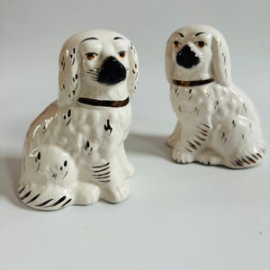 Vintage Beswick Staffordshire Spaniel Dogs: Mid-Century Pottery Pair