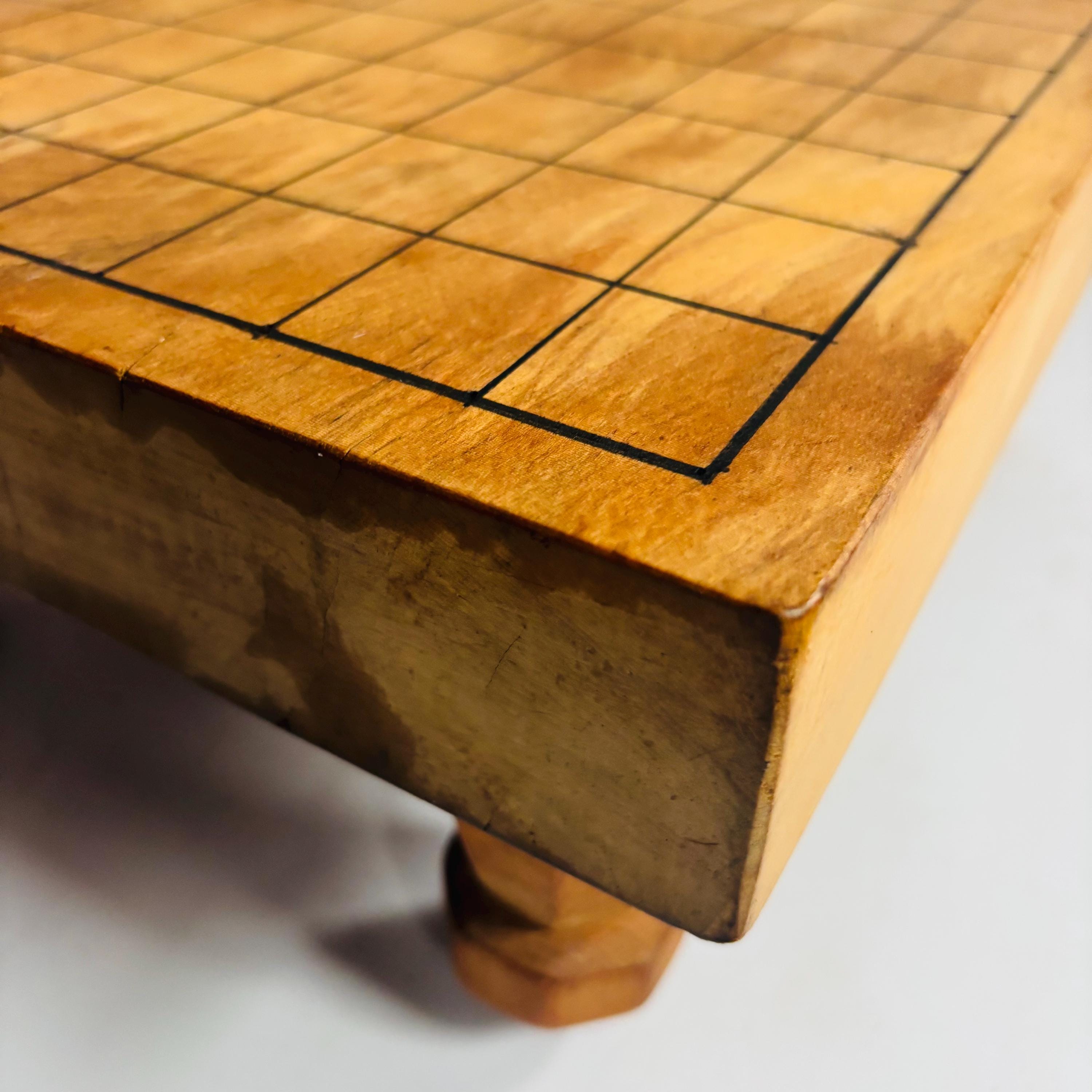 ミッドセンチュリー木製将棋囲碁卓：100年前の日本の木製将棋盤 - Etsy 