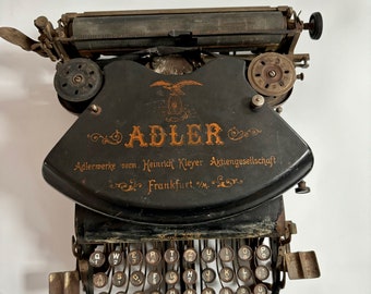 Adler Model 7 RARE Vintage Typewriter NOT Working Prop only - Great Antique - Interior Design Prop German 1890-1910