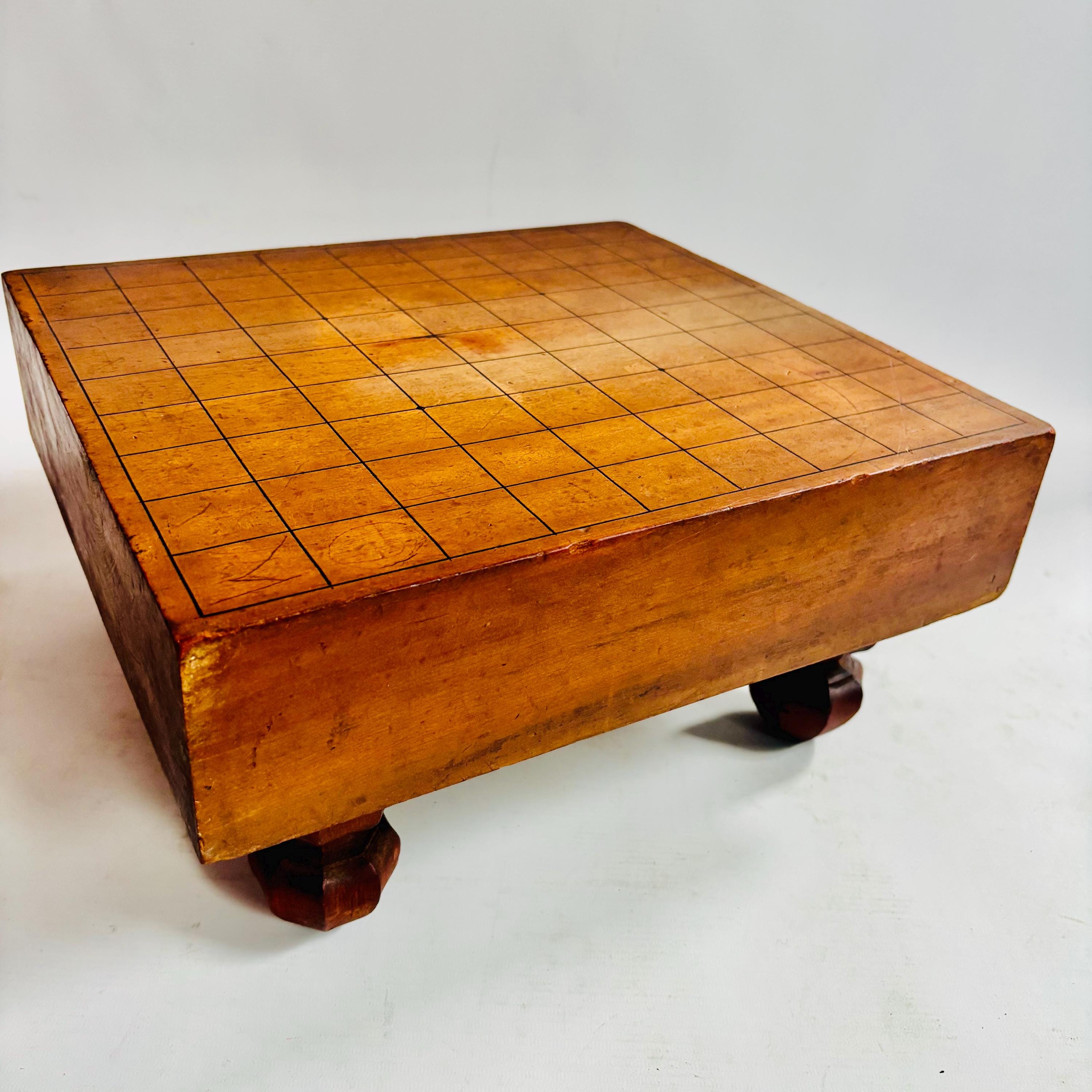 Antique Kaya or Zelkova Wood Shogi Go Table: 100-year-old Wood Japanese ...