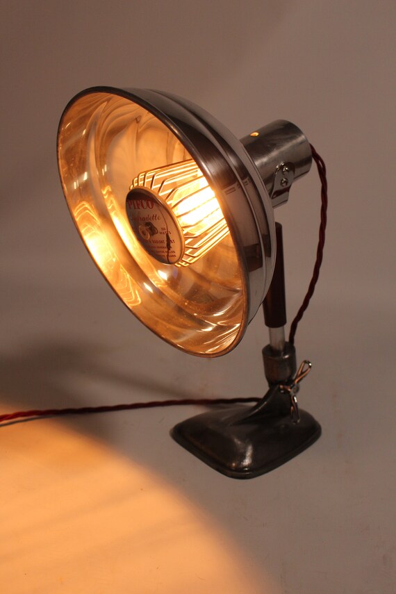 Vintage 1950s Pifco Heat Lamp Converted To Stylish Desk Lamp Etsy
