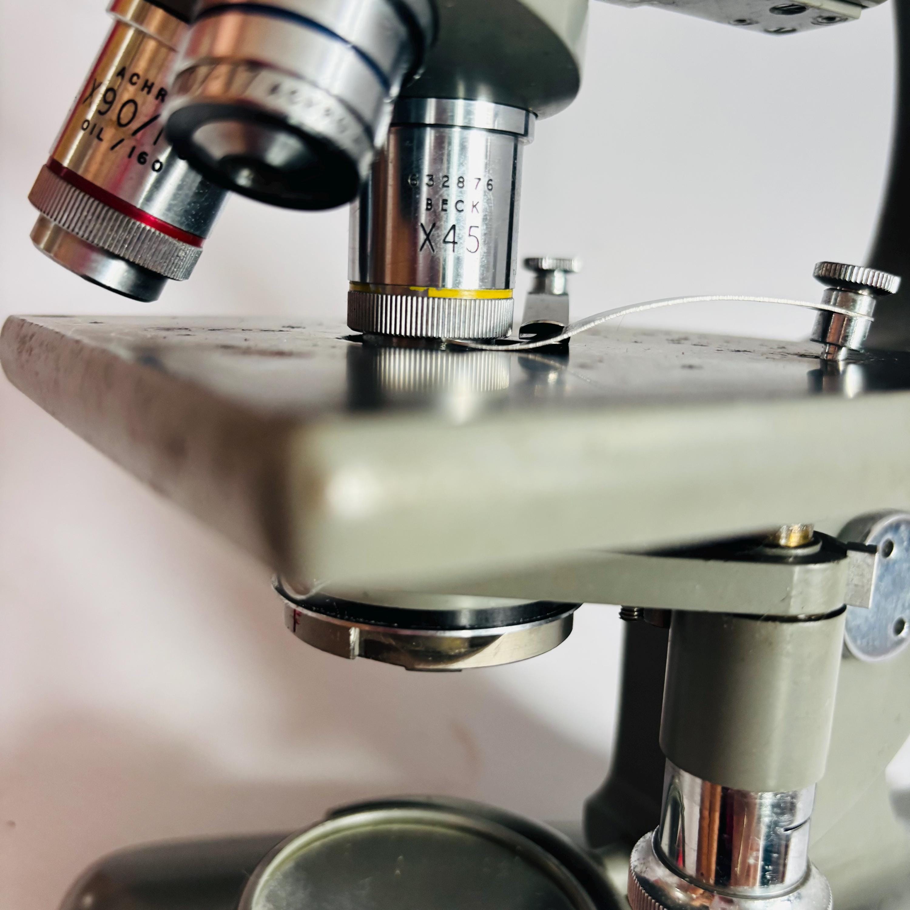 Vintage Beck London Microscope - 1960s British Scientific Instrument ...