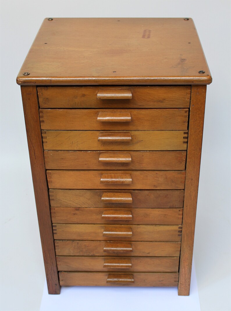 Vintage 1950s Shop Haberdashery Drawers Wood Cabinet Etsy