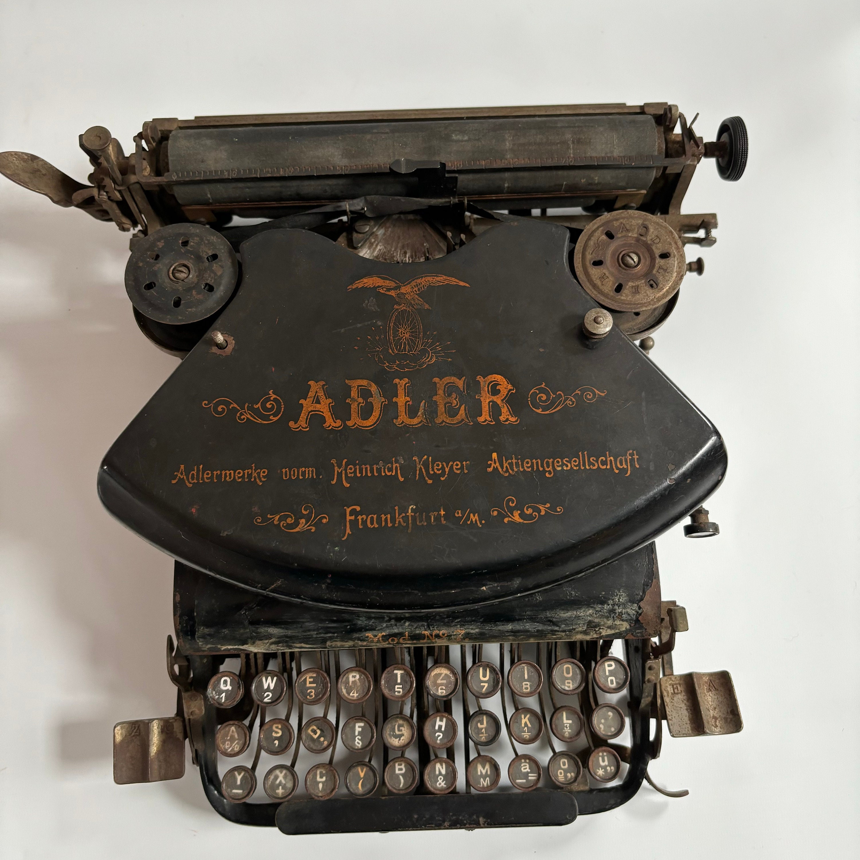 【美品】西ドイツ(当時)Adler 社製タイプライター Adler Model 7 RARE Vintage Typewriter NOT Working Prop Only