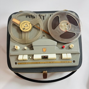 Philips Reel to Reel Retro Vintage Audio Tape Recorder Playback 1960s /Restoration project Retro decor Industrial Prop Musician Gift
