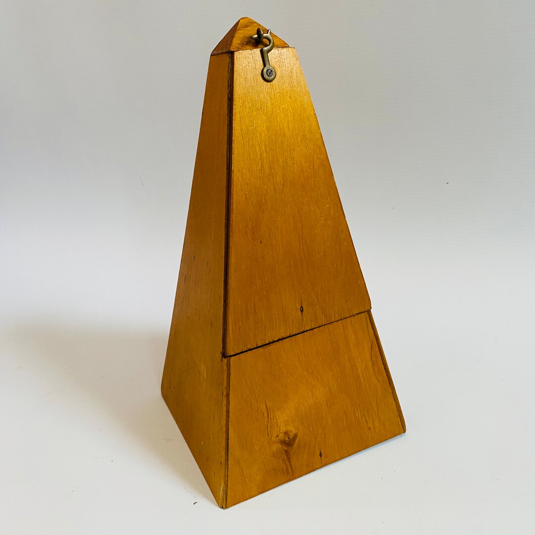 1940s Mid Century Metronome Ply Wood Hand Made Missing Base Cover