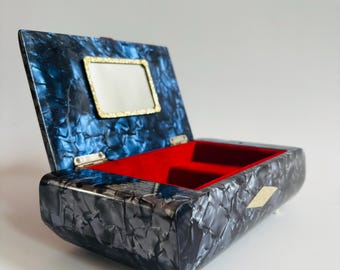 Vintage Swiss Reuge Musical Jewelry Box: 1950s Vienna Cityscape