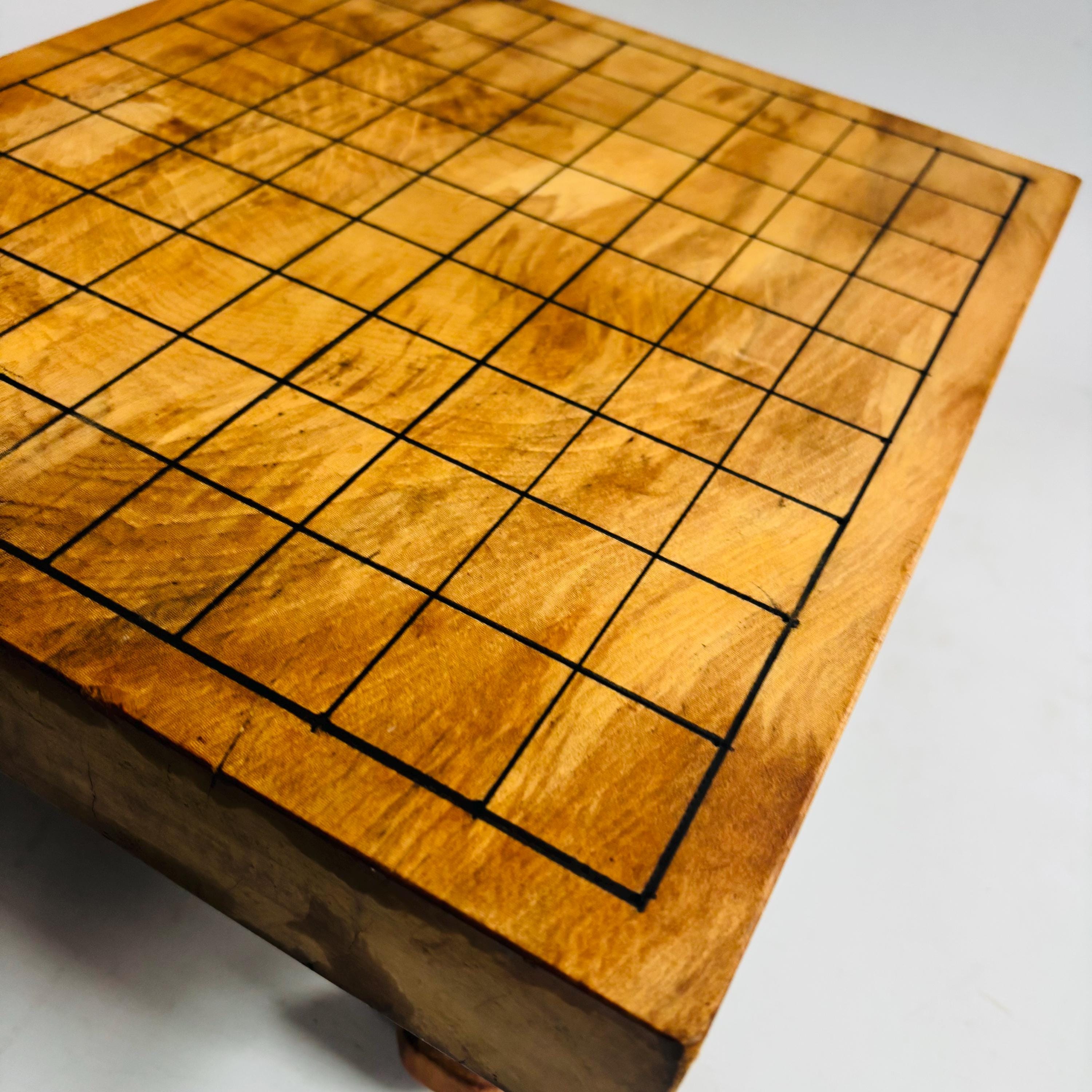 ミッドセンチュリー木製将棋囲碁卓：100年前の日本の木製将棋盤 - Etsy 