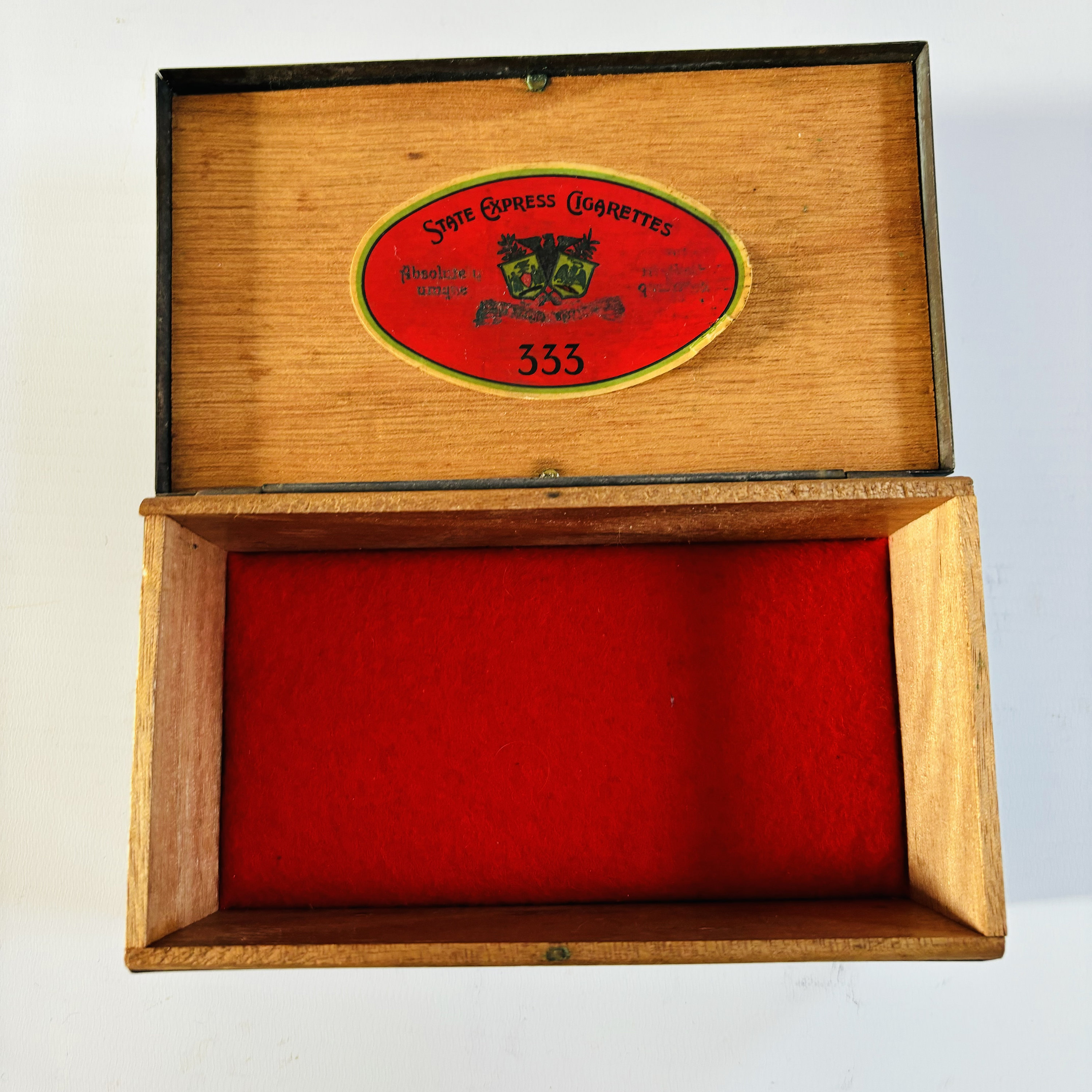 Antique Cherub Cigarette Box: State Express 333, Victorian Keepsake