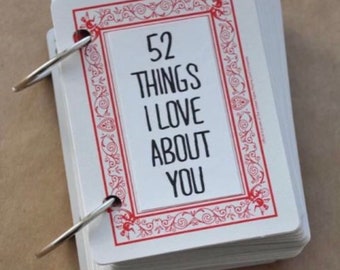 52 Reasons Why I Love You Christmas gift for significant other