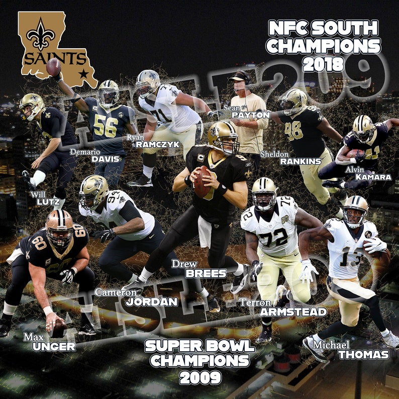 New Orleans Saints Wall Art Home Decor Photo Print Vinyl Etsy