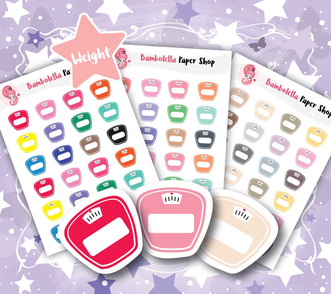 Weight loss stickers weight stickers planner stickers | Etsy