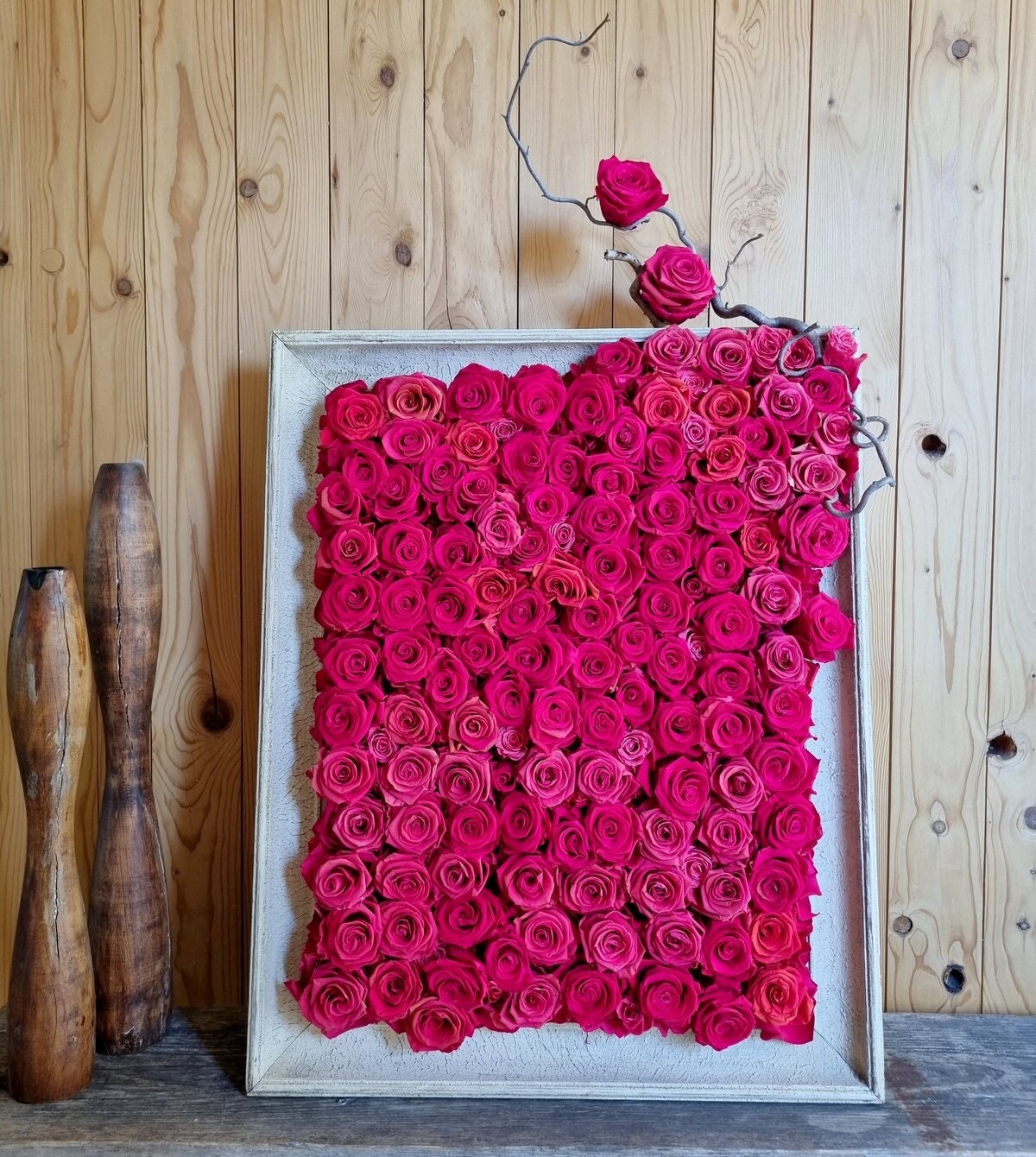 collections online Roses Framed Preserved Forever Wall of 42 preserved  natural That roses. Heart Of large Real - format Large Last for this unique  eternal floral painting model. timeless gifts. love 