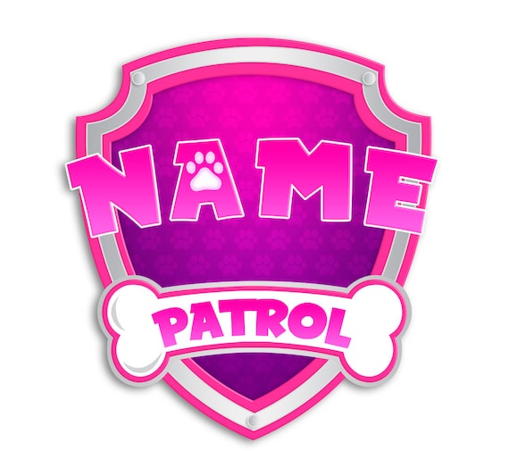 Items similar to Personalized PAW PATROL LOGO on Etsy