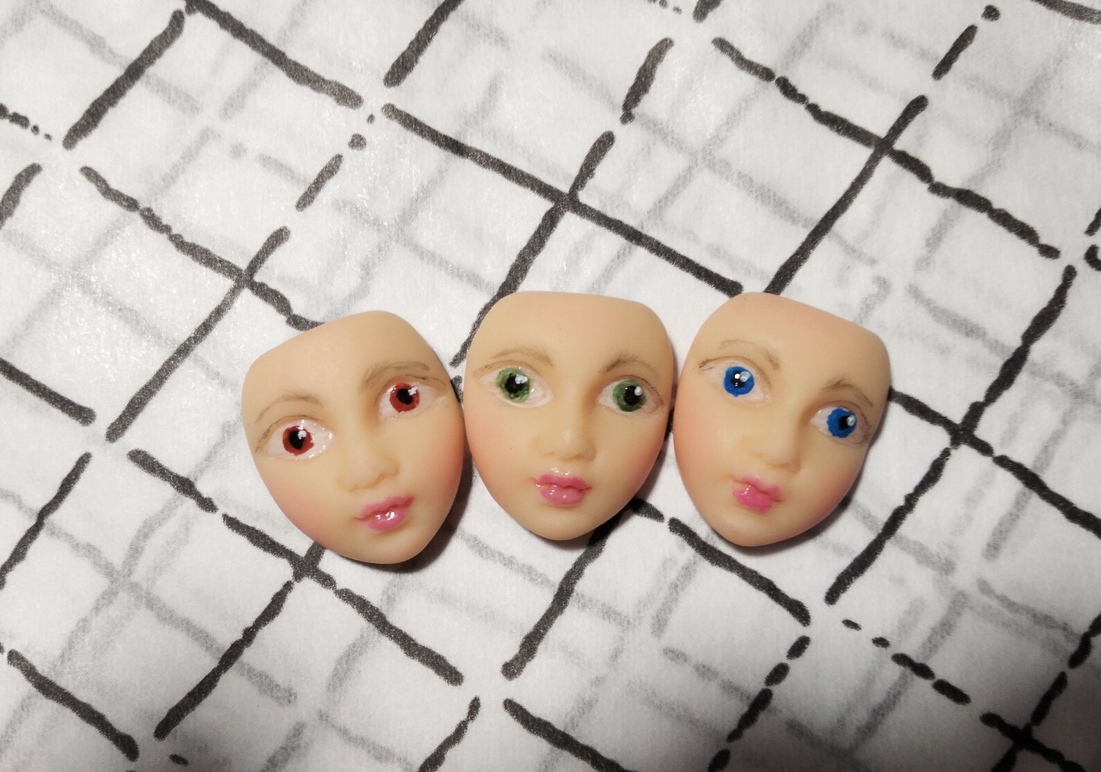 Polymer Clay Face for Doll Making 18 Etsy