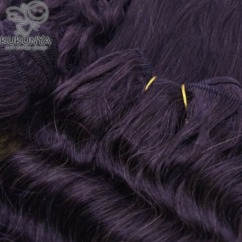 Natural Goat Mohair Hair Weft Dark Brown #2