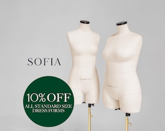 SOFIA // Soft anatomic tailor dress form with compressible shoulders | Tailor mannequin torso | Fully pinnable | Custom sizes available