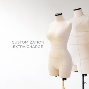 Servicio de personalización de maniquíes con cargo adicional (no incluye el maniquí en sí) // Tarifa del servicio de confección de maniquíes a medida