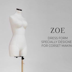 ZOE // Extra soft compressible dress form for corset and lingerie design | 100% pinnable and anatomic tailor mannequin torso