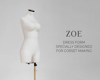 ZOE // Extra soft compressible dress form for corset and lingerie design | 100% pinnable and anatomic tailor mannequin torso