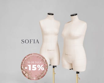 SOFIA // Soft anatomic tailor dress form with compressible shoulders | Tailor mannequin torso | Fully pinnable | Custom sizes available