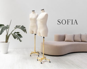 SOFIA // Soft compressible tailor dress form with legs and construction lines | Tailor mannequin | Custom sizes | For truly fabulous fit