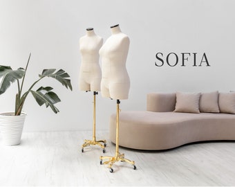 SOFIA // Weiche komprimierbare Schneiderpuppe mit Beinen und Konstruktionslinien | Schneiderpuppe | Benutzerdefinierte Größen | Für wahrhaft fabelhaften Sitz
