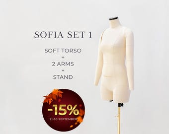 SOFIA Soft Anatomic Dress Form with Arms (SET 1) – Professional Tailor Mannequin