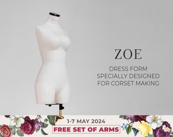 ZOE // Extra weiche komprimierbare Kleiderform für Korsett- und Dessous-Design | 100 % ansteckbarer und anatomischer Schneider-Mannequin-Torso